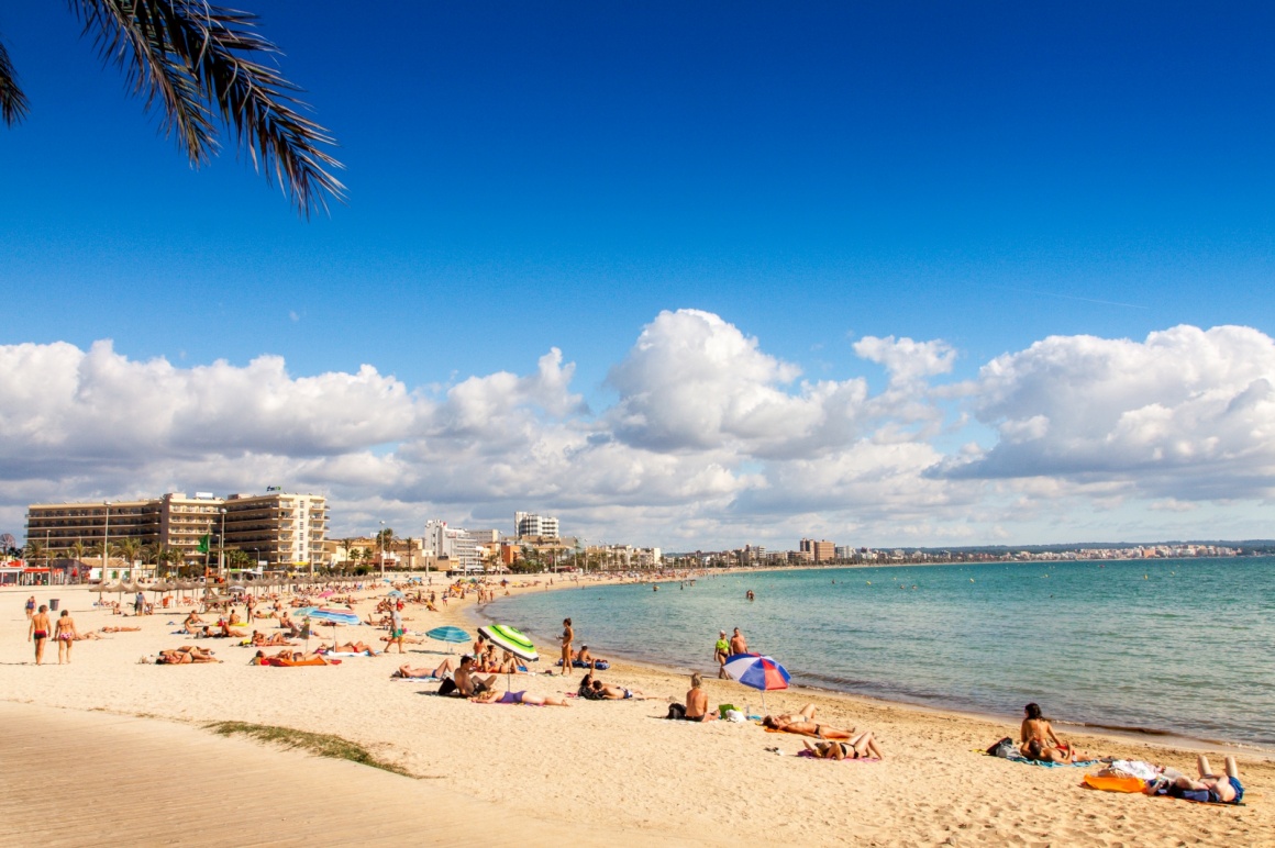 'Platja de Palma Beach, Mallorca, Balearic Islands, Spain' - Majorka